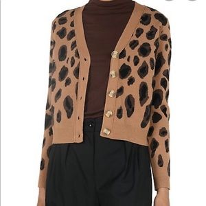 Molly Bracken Lili Sidinio Cardigan cheetah